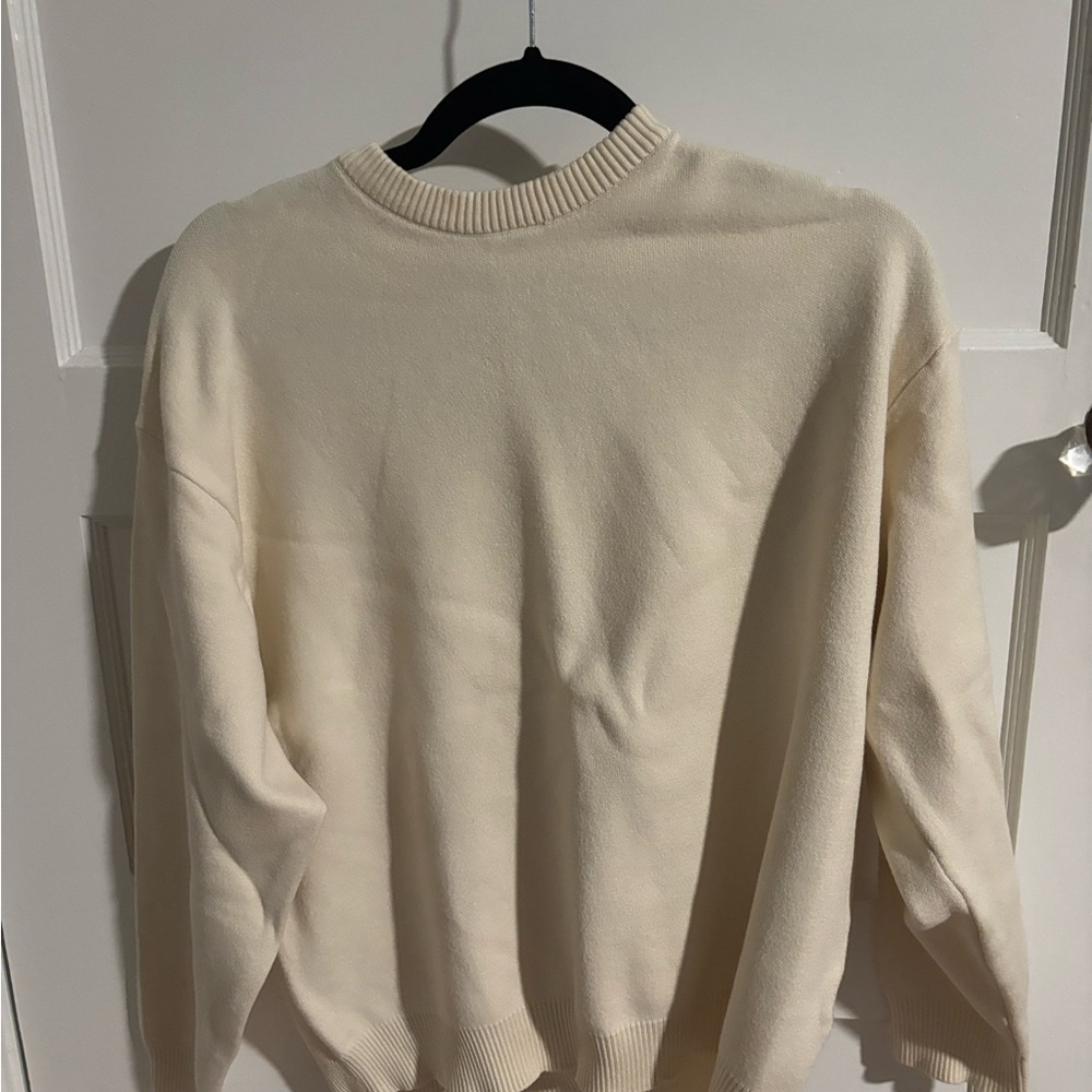 Zara Ivory Ribbed Sweater - Picture 3 of 3